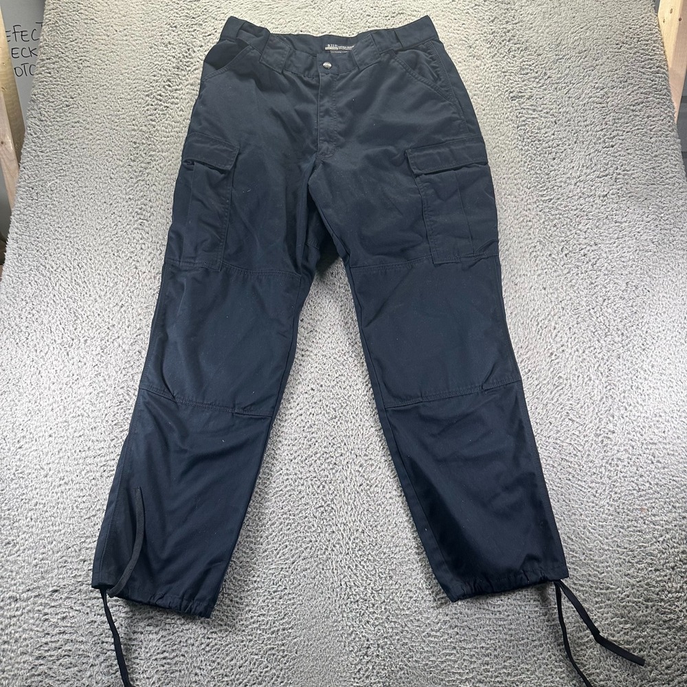5.11 Tactical Pant Mens L Blue Polyester Cargo Straight Workwear‎ Utility Hiking